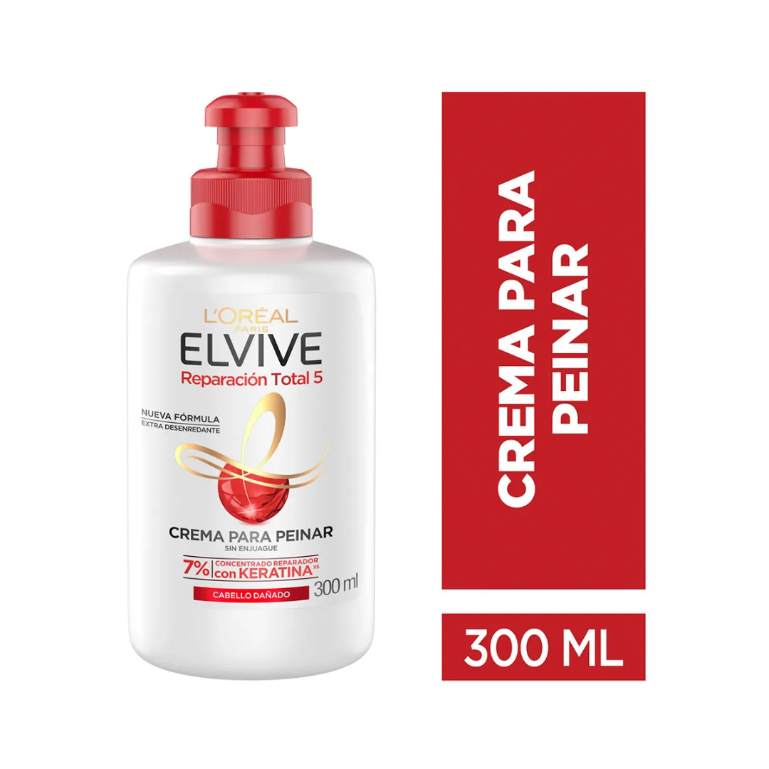 Loréal Paris Elvive Reparación Total 5 Crema P/ Peinar 300 ml