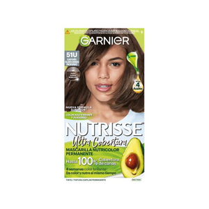 Tinte Nutrisse Ult Cob 51U Castaño Claro Cenizo Profundo Garnier