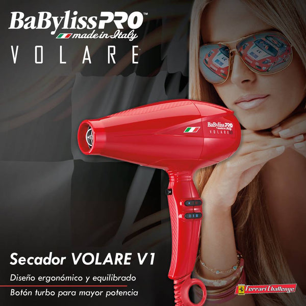 SECADOR BABYLISS VOLARE BABFR V1 MOTOR FERRARI ROJO