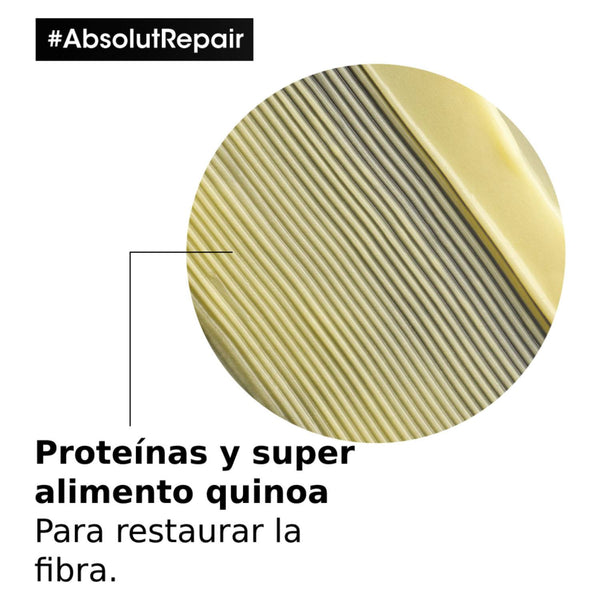 Pack Shampoo Absolut Repair Gold Quinoa 300 ML + Acondicionador Absolut Repair Gold Quinoa 200 ML + Estuche