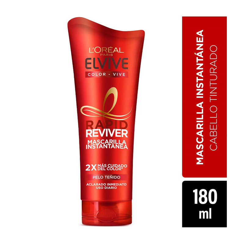 Mascarilla Elvive Rapid Reviver Pelo Teñido 180 Ml