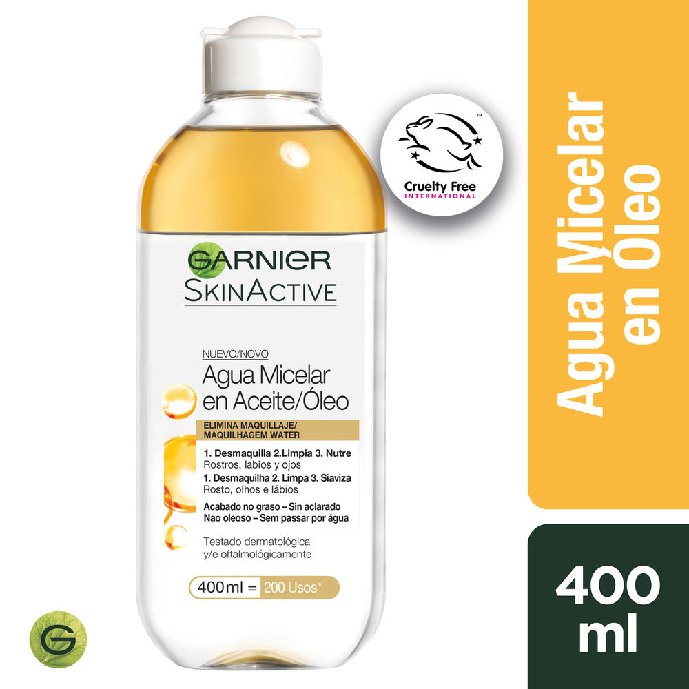 Agua Micelar En Óleo Skin Active 400 ml