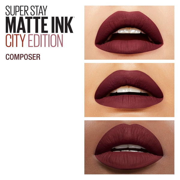 Labial Larga Duración Superstay Matte Ink City 112 Composer