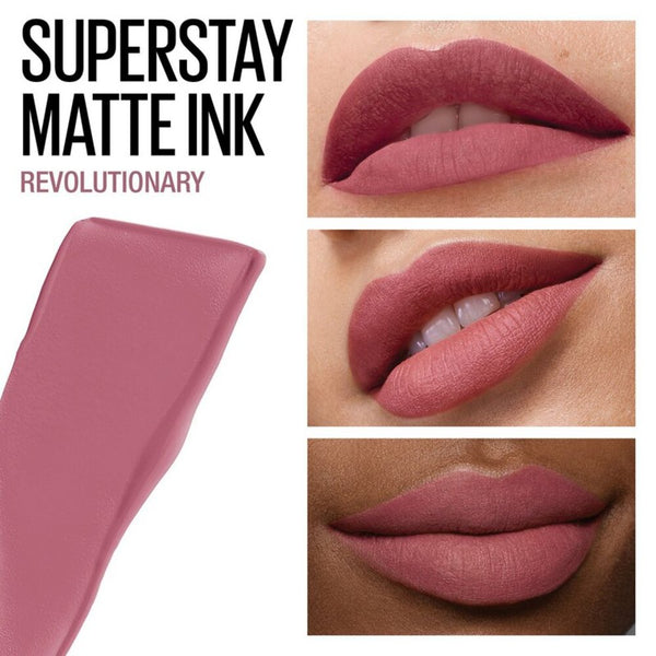 LABIAL LARGA DURACIÓN SUPER STAY MATTE INK PINK 180 REVOLUTIONARY MAYBELLINE