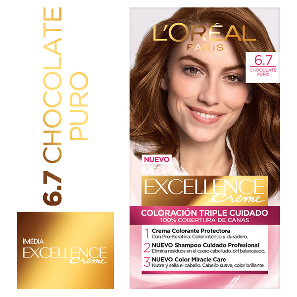 Tinte Excellence Creme 6.7 Chocolate Puro