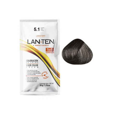 Coloración en Crema 5.1 Castaño Claro Cenizo (Incluye activador)