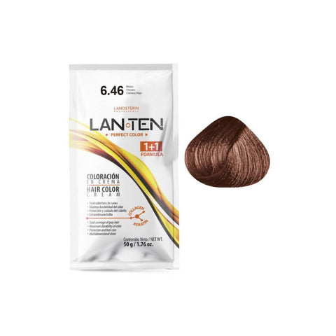 Coloración en Crema 6.46 Rubio Oscuro Cobrizo Rojo (Incluye activador)