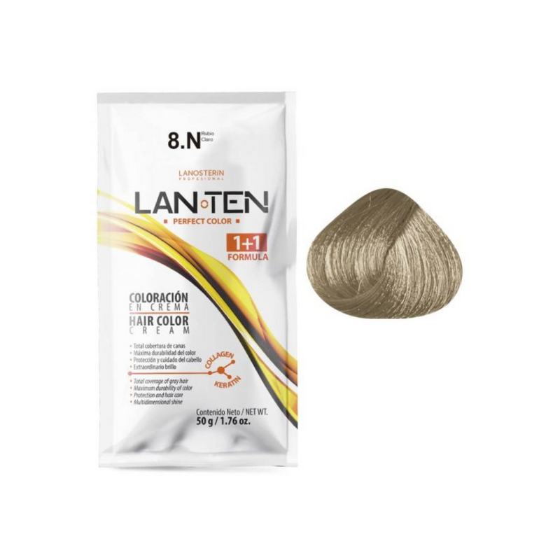Coloración en Crema 8N Rubio Claro (Incluye activador)