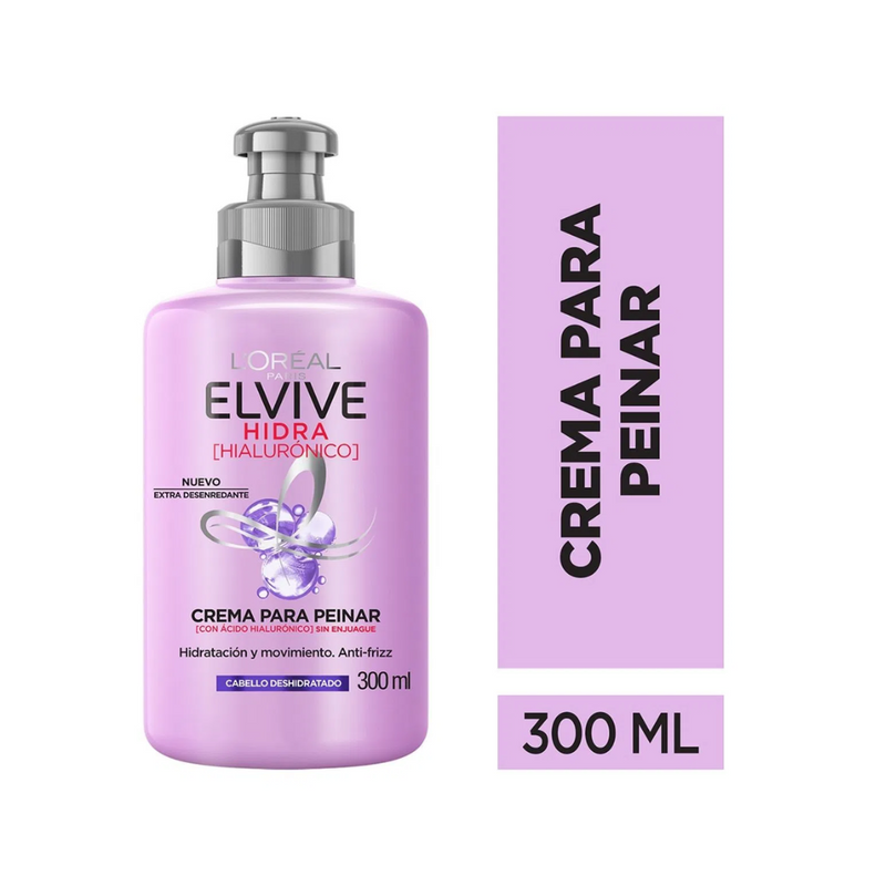 Crema Para Peinar Elvive Hidra Hialuronico X 300 ml.