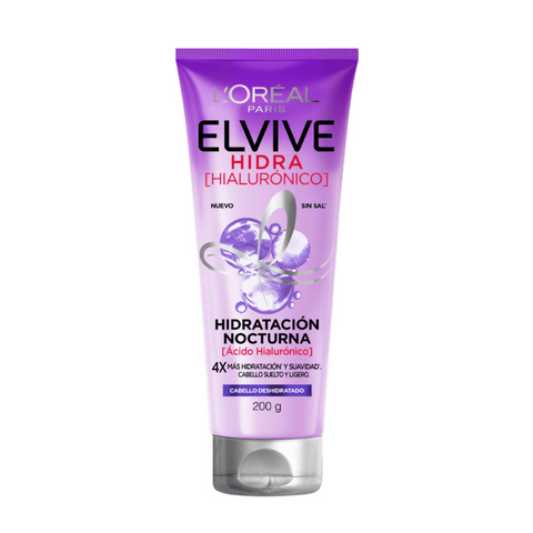 Crema Tratamiento Hidratación Nocturna Elvive Hidra Hialúronico 200 Ml