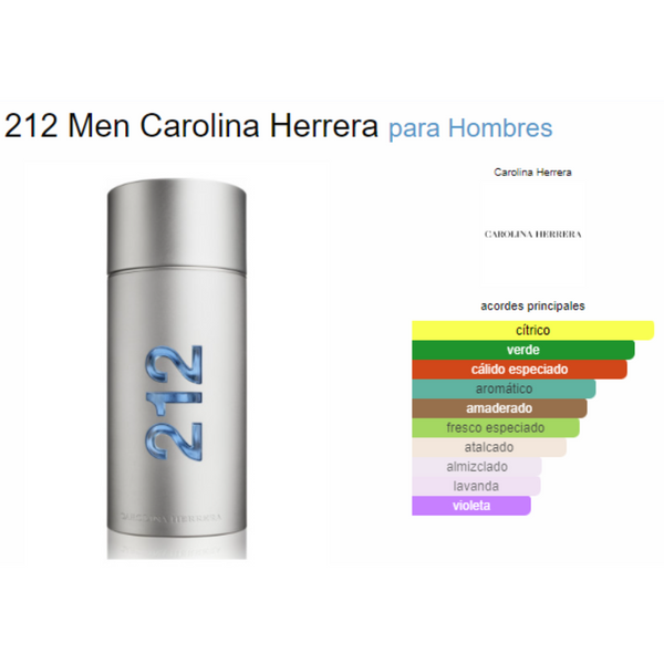 212 NYC Men 100ML EDT Hombre Carolina Herrera PDL1148