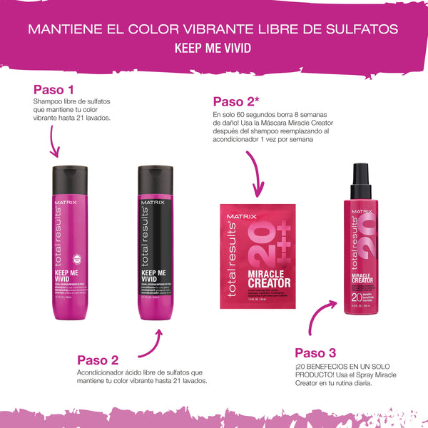 Acondicionador Cabello con Color Sin Sulfatos Keep Me Vivid 300 ML