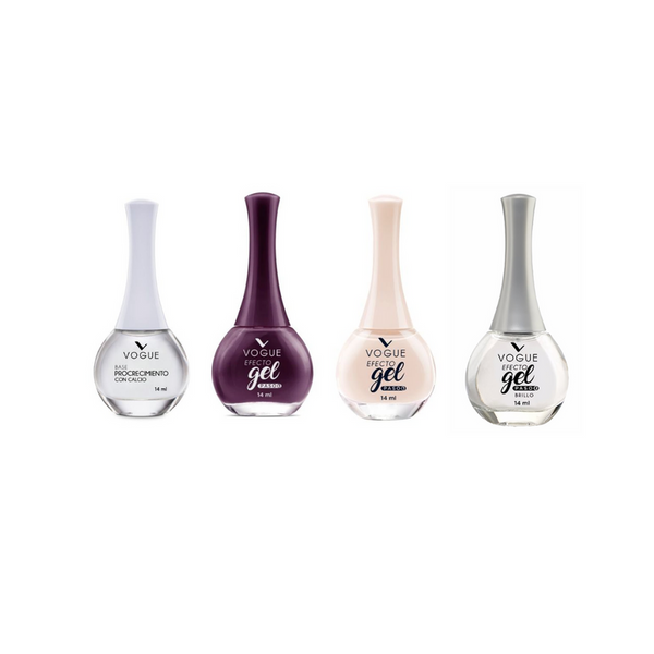 Pack de Esmaltes Vogue Efecto Gel x 4 de 14 ml