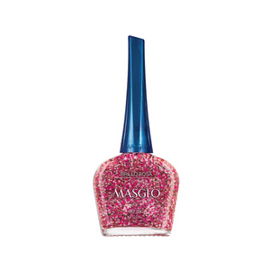 Esmalte Tradicional Glitter Brillo Rosa Masglo