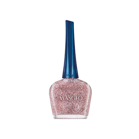 Esmalte Tradicional Glitter Brillo Coral Masglo