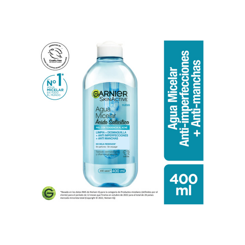 Garnier Agua Micelar con Ácido Salicílico 400 ml