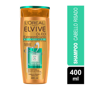 Shampoo Elvive Oleo Extraordinario Curls Cabello Rizado 400 Ml