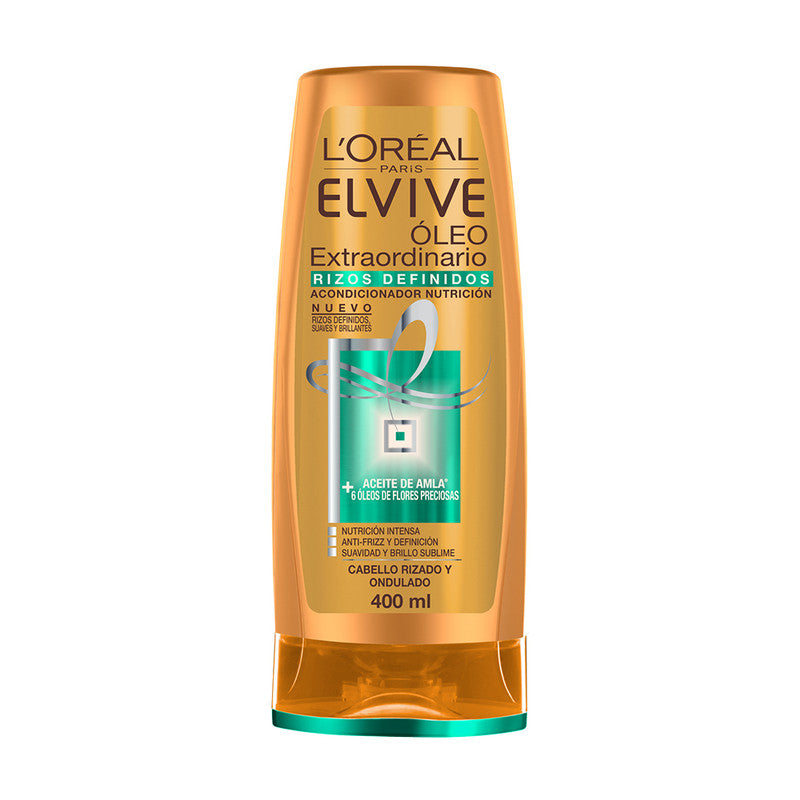 Acondicionador Elvive Oleo Extraordinario Control Friss Cabello Rizado 400 Ml