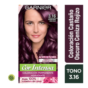 Tinte Cor Intensa 3.16 Castaño Oscuro Ceniza Rojizo Garnier