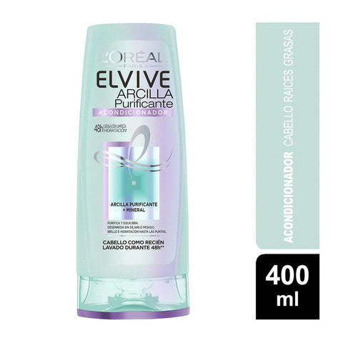 Acondicionador  Elvive Arcilla Purificante Cabello Normal 400 Ml