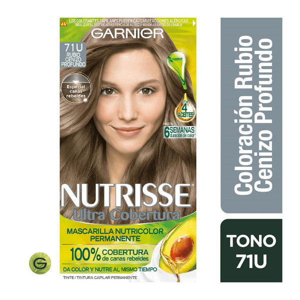 Tinte Nutrisse Ult Cob 71U Rubio Cenizo Profundo Garnier