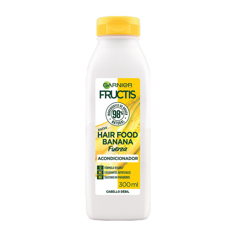 Acondicionador Fructis Hair Food Banana Fuerza Cabello Debil 300Ml