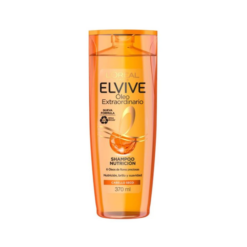 L'Oréal Paris Shampoo Elvive Oleo Extraordinario Nutrición 370 ML