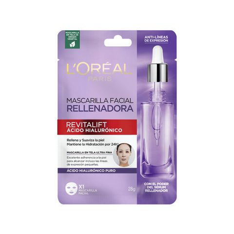 Mascarilla Facial Rellenadora Revitalift Ácido Hialurónico 28g