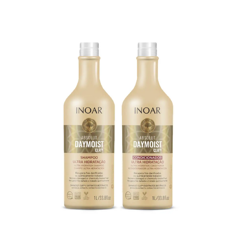 Pack INOAR Absolut Daymoist Shampoo + Acondicionador 1L