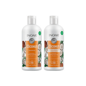 Pack INOAR Bombar Coconut Shampoo + Acondicionador 500 ml