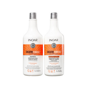 Pack INOAR Cicatripontas Shampoo + Acondicionador 1L