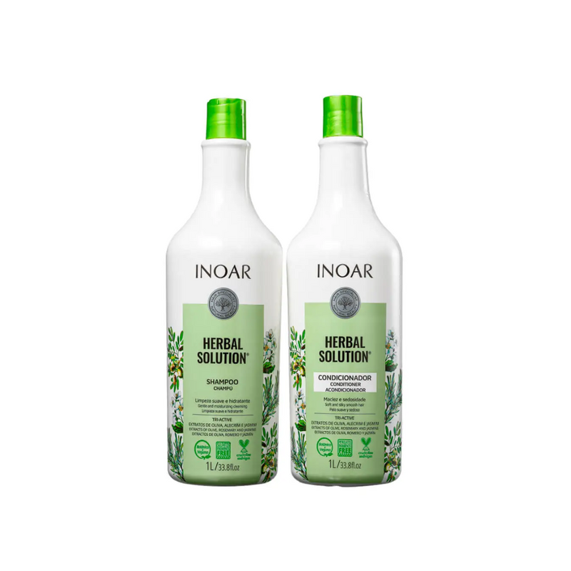 Pack INOAR Herbal Solution Shampoo + Acondicionador 1L