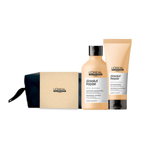 Pack Shampoo Absolut Repair Gold Quinoa 300 ML + Acondicionador Absolut Repair Gold Quinoa 200 ML + Estuche