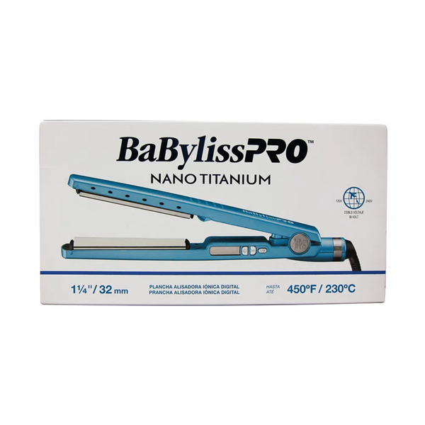 BabylissPRO Plancha Alisadora Titanium Iónica Digital 32MM Doble Voltaje BNT4091TUZ