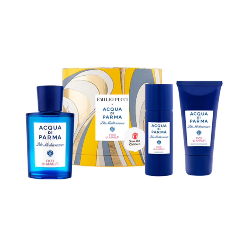 Set Acqua Di Parma Blu Mediterraneo Fico Di Amalfi EDT 75 ml + BL 50 ml + Gel de Ducha 40 ml