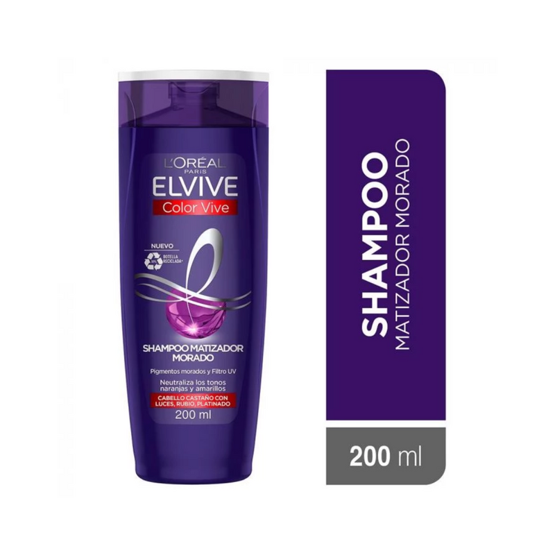 Shampoo Elvive Matizador Morado 200 ML