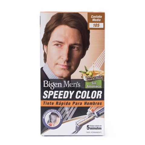 TINTE PERMANENTE PARA HOMBRE SPEEDY COLOR #105 CASTAÑO MEDIANO