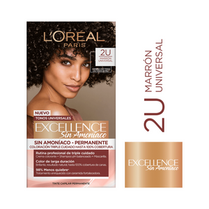 Tintura Excellence Sin Amoniaco 2U Marrón Universal L'Oréal Paris