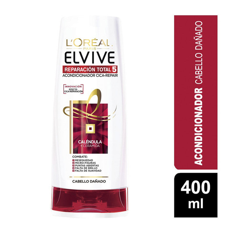 Acondicionador Elvive Reparación Total 5 Cabello Dañado 400 Ml